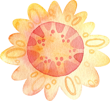 Watercolor illustration. Space. Sun